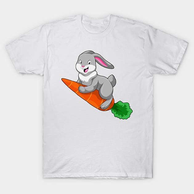 Rabbit with Carrot T-Shirt by Markus Schnabel